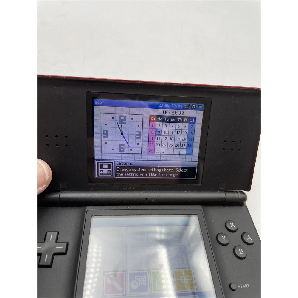 Nintendo DS Lite Handheld Console USG-001 Red+Charger+Case+6 Games-TESTED FINE